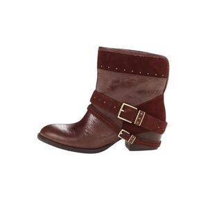 The Sak Women's Harper Leather Boho Ankle Boot Bootie Brown Size 8